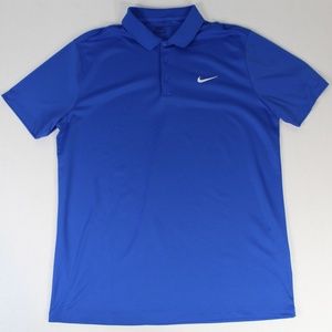 Nike Polo Golf Shirt Blue Large